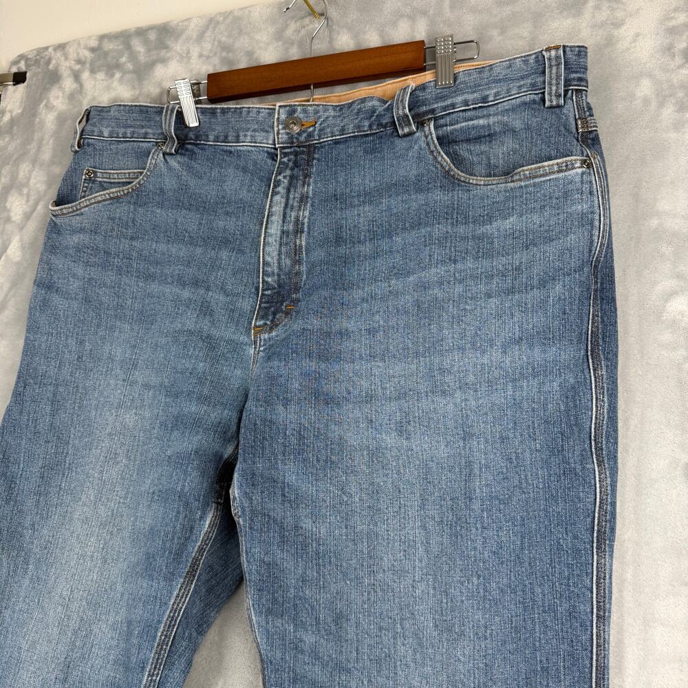 Duluth Trading Co Flex Ballroom Jeans Mens 44x30 Blue Straight Leg Stretch Denim